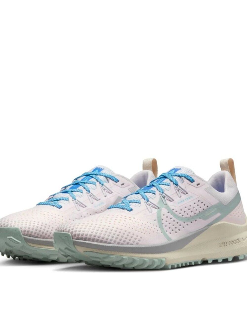 NEW Nike React Pegasus Trail 4 'Pearl Pink Wolf Grey' Womens size 8.5 US 40 EUR